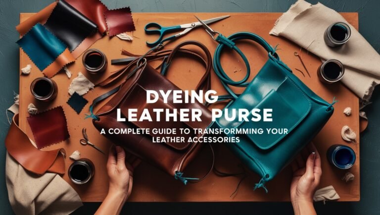 dyeing leather purse