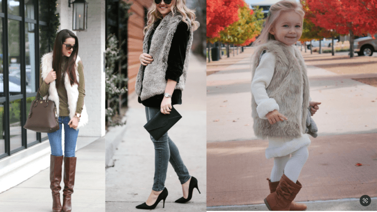 outfits with fur vest