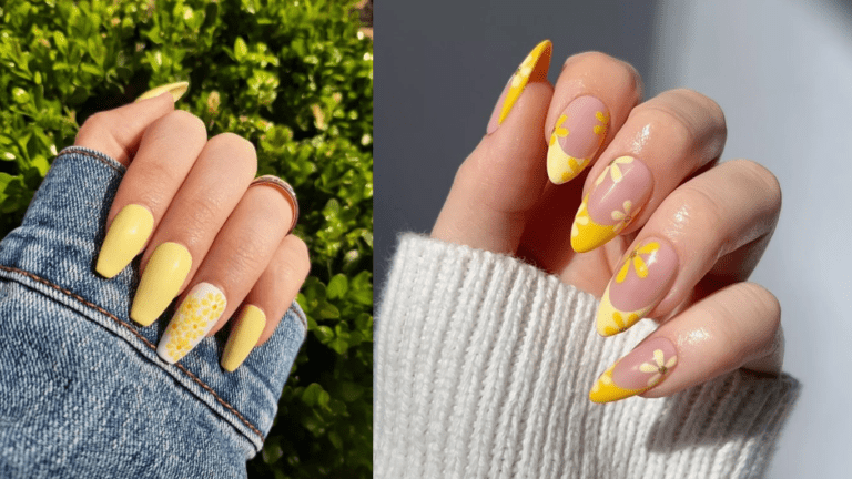 nail designs with yellow polish