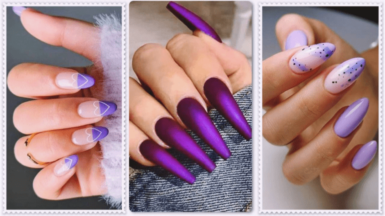 purple fall nail designs