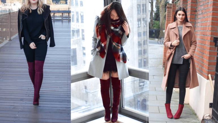 what to wear with burgundy boots