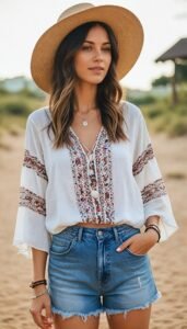 Bohemian Vibes: Jhorts with a Flowy Blouse