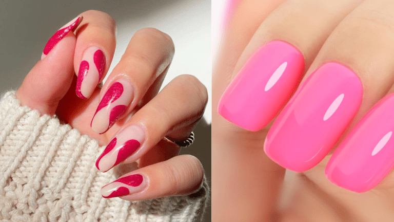 fuchsia pink nail designs