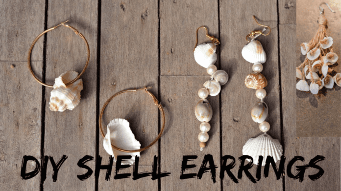 seashell earrings diy