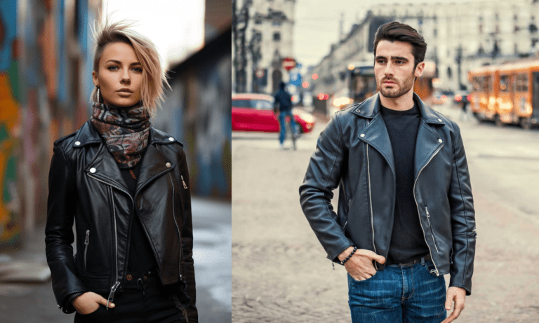 black leather jacket fashion