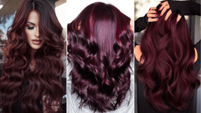 hair color ideas with red and black