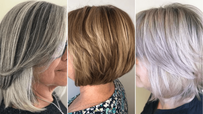 hairstyles for women over 60 with glasses